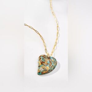 SOLD Agate Heart Pendant Necklace